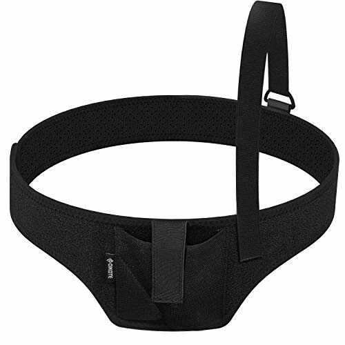 Black pelvic support belt with adjustable strap