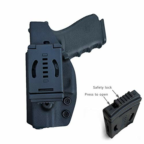 Handgun holster with safety lock mechanism